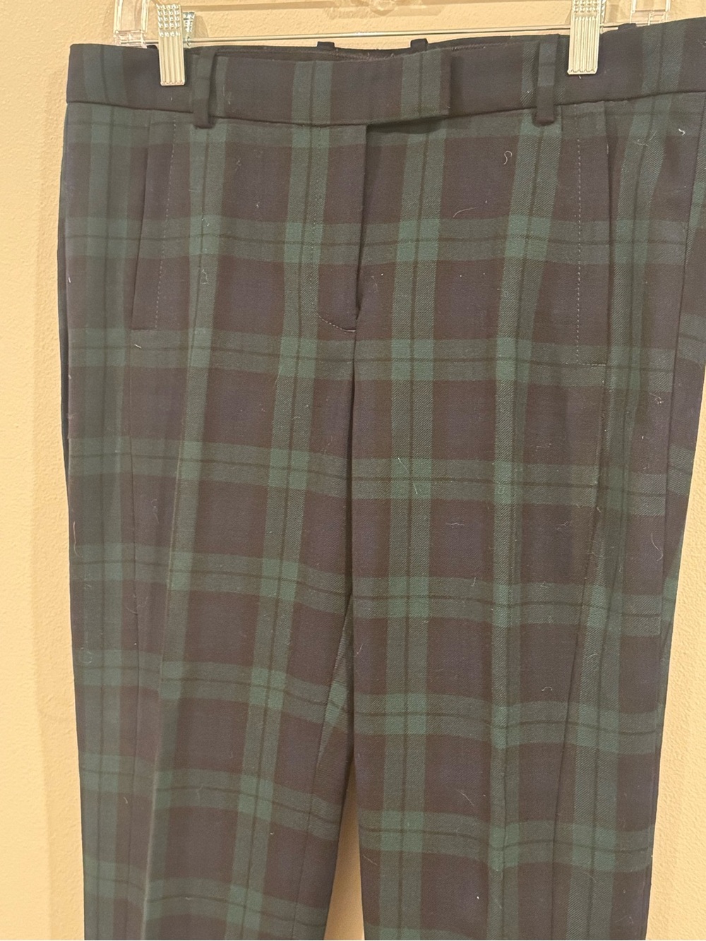 J CREW Maddie Pant Tartan Plaid Straight Sz 8 Preppy Green Black NEW